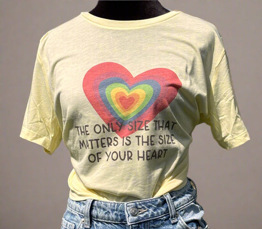 The Only Size That Matters Short Sleeve T-Shirt Accentuate the Positive