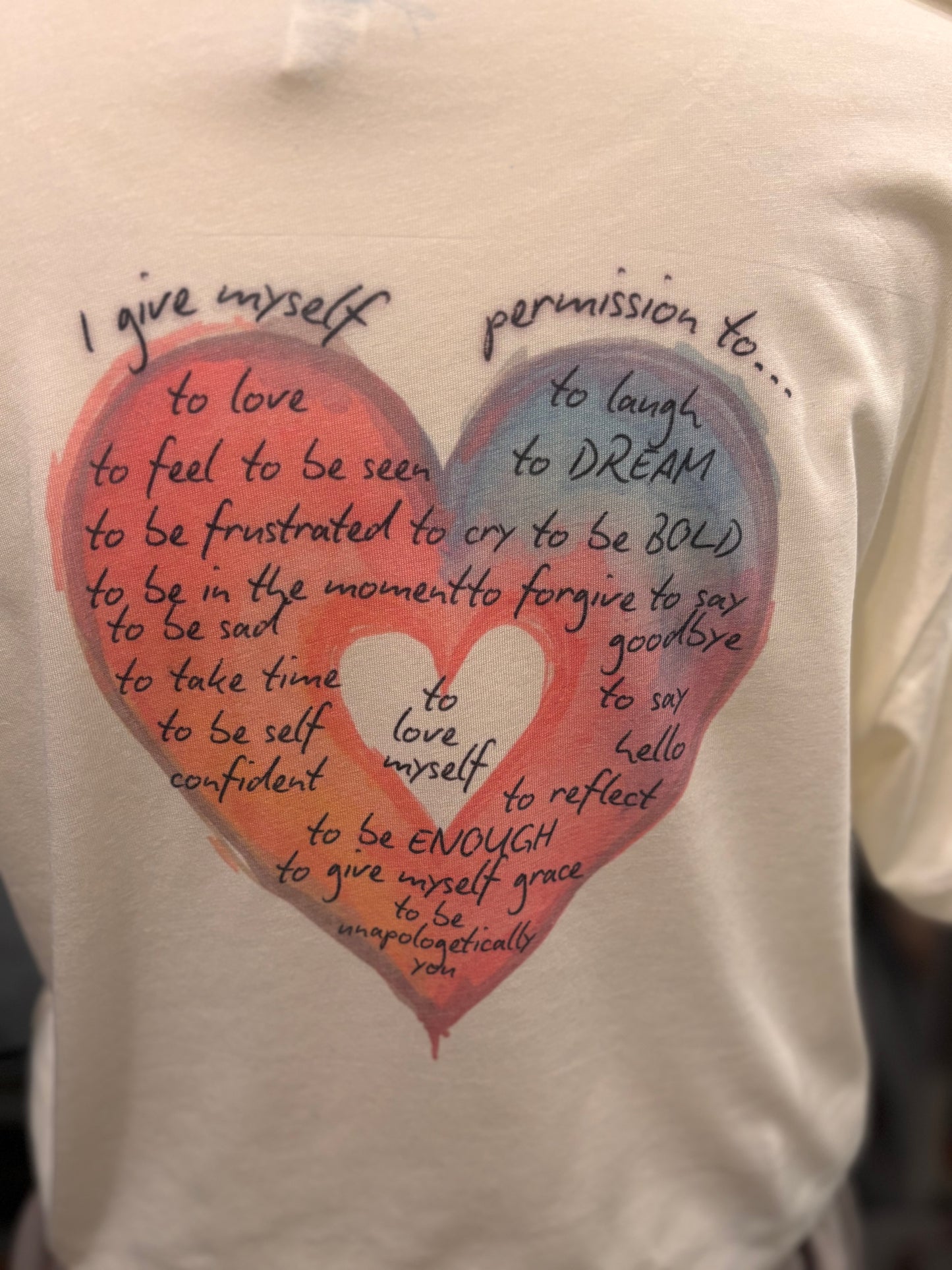 Give Yourself Permission T-Shirt | Inspirational Self-Love Graphic Tee for Women