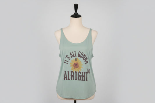 It’s All Gonna Be Alright Sunflower Tank Top