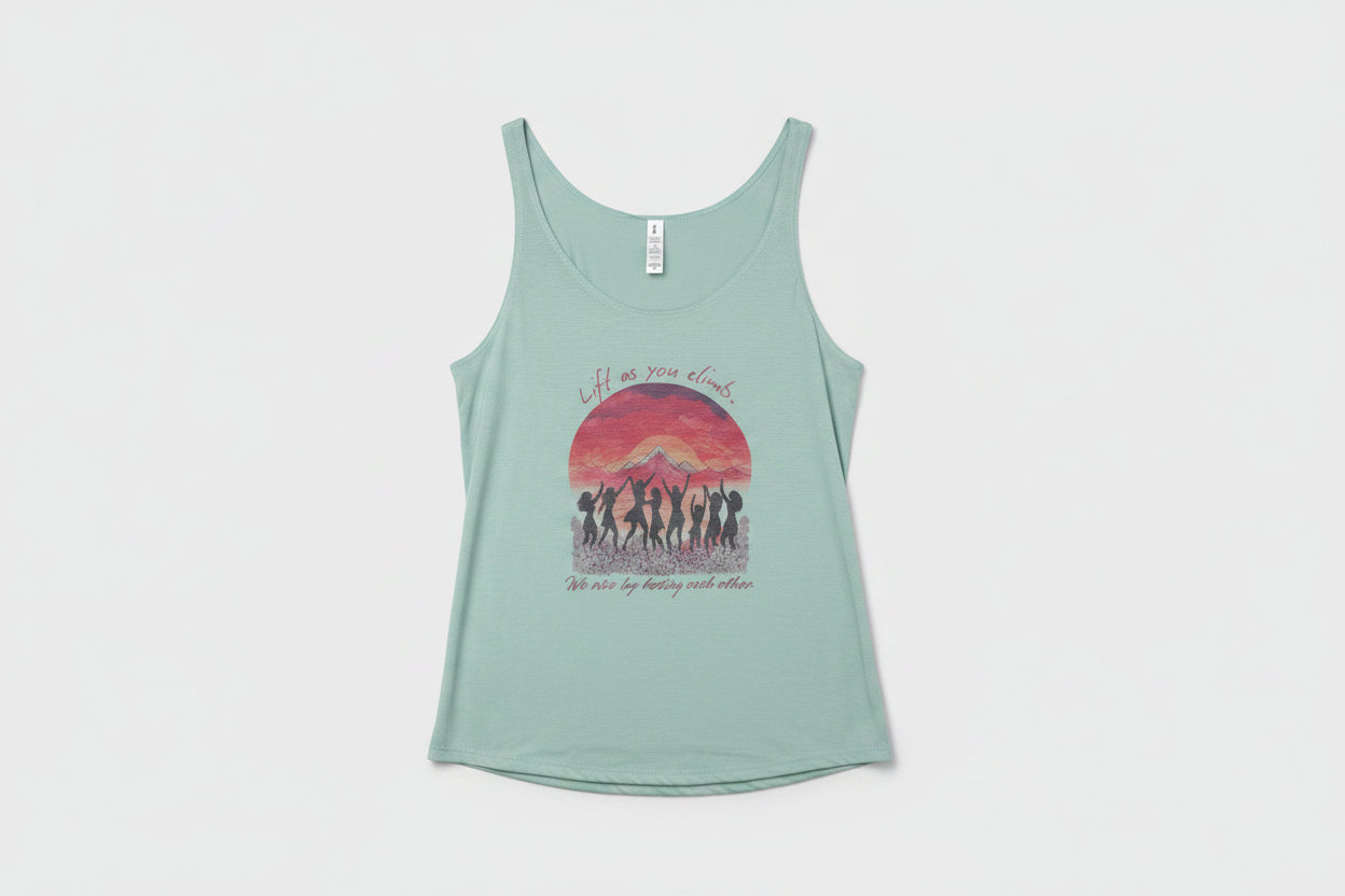 Lift As You Climb Tank Top – Inspirational Women’s Motivational Graphic Tank