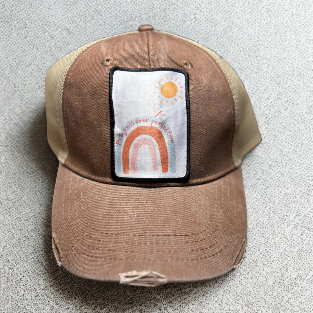 Progress Over Perfection Baseball Hat Accentuate the Positive