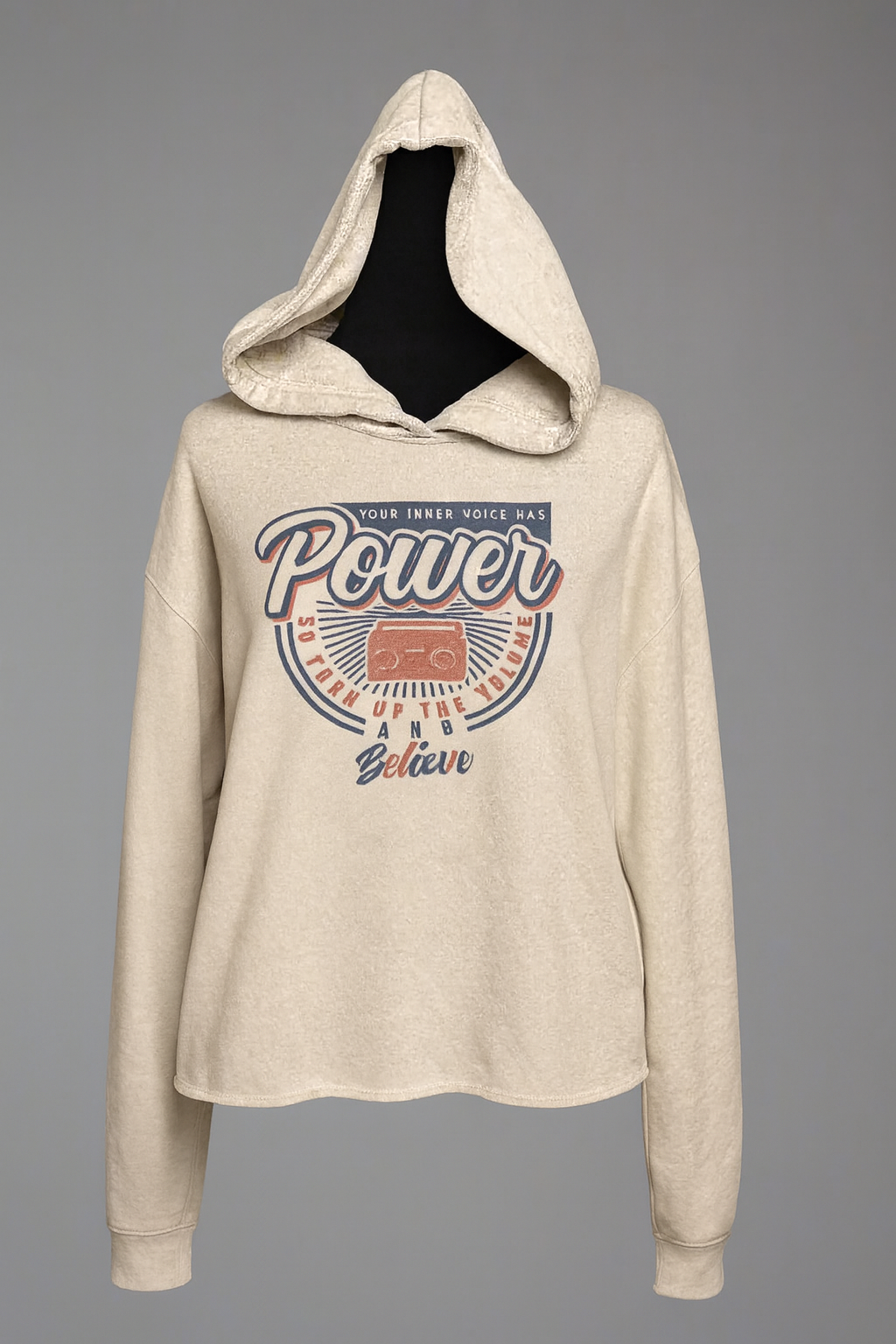 Your Innervoice Has Power Cropped Hoodie Accentuate the Positive