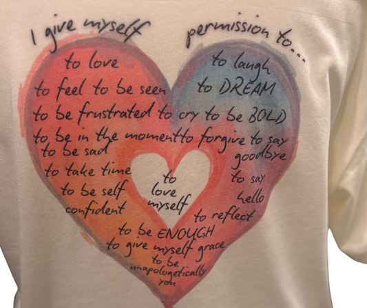 Give Yourself Permission T-Shirt | Inspirational Self-Love Graphic Tee for Women