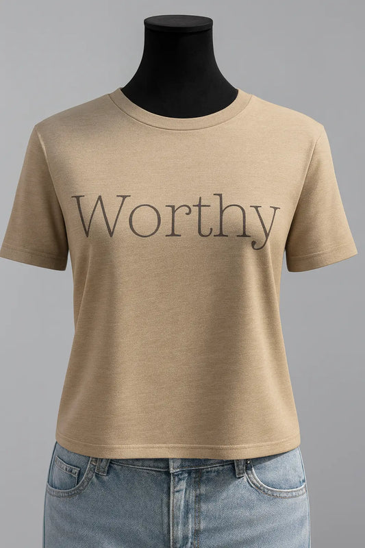 Worthy, Positive Short Sleeve T-Shirt Accentuate the Positive