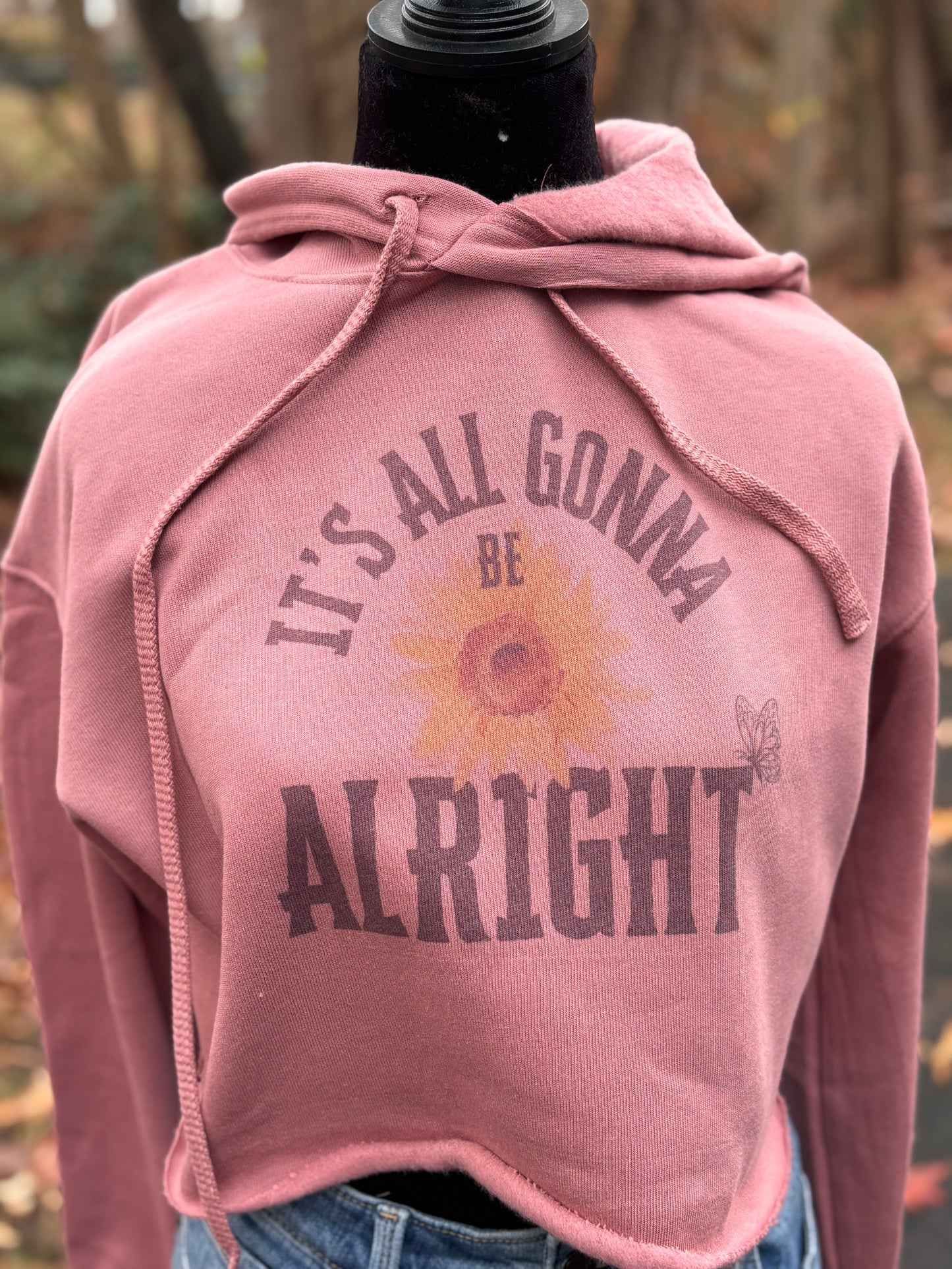 It's All Gonna Be Alright Cropped Fleece Hoodie