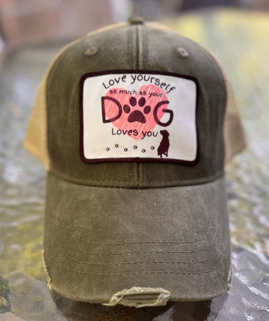 Love Yourself as Much as Your Dog Loves You Baseball Hat