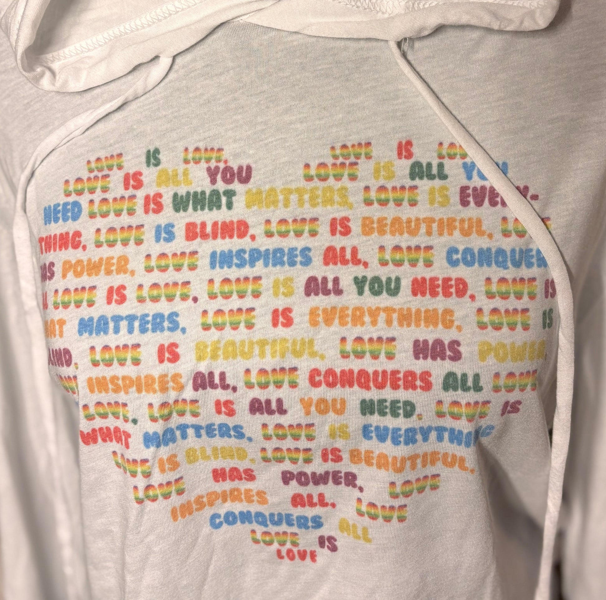 Love Is Lightweight Cropped Hoodie Accentuate the Positive