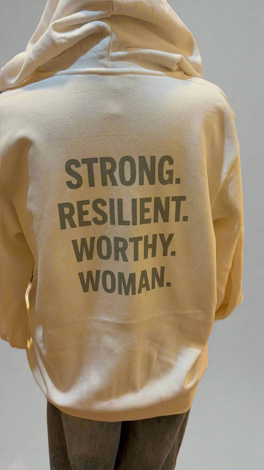 Resiliance Warrior Zip Up Hoodie, Inspirational Hoodie Accentuate the Positive