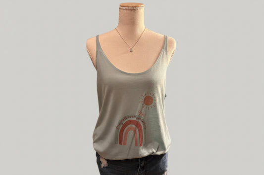 Progress Over Perfection Rainbow Tank Top – Inspirational Women’s Motivational Graphic Tank