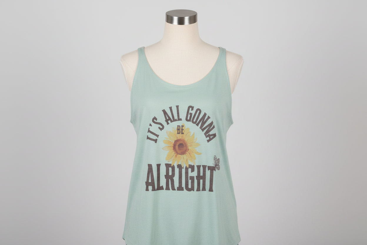 It’s All Gonna Be Alright Sunflower Tank Top