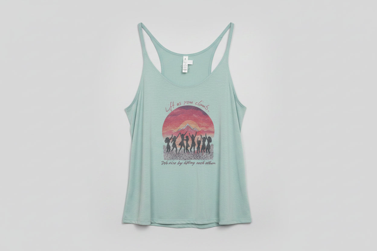 Lift As You Climb Tank Top – Inspirational Women’s Motivational Graphic Tank