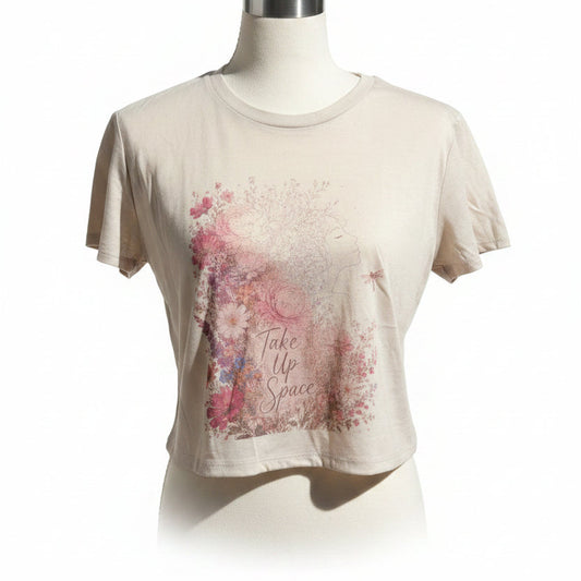 Take Up Space Flowy Crop Tee  Positive Apparel for Women