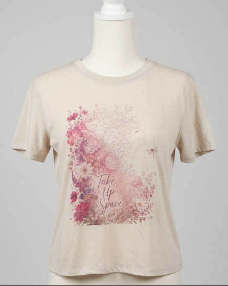 Take Up Space Flowy Crop Tee  Positive Apparel for Women
