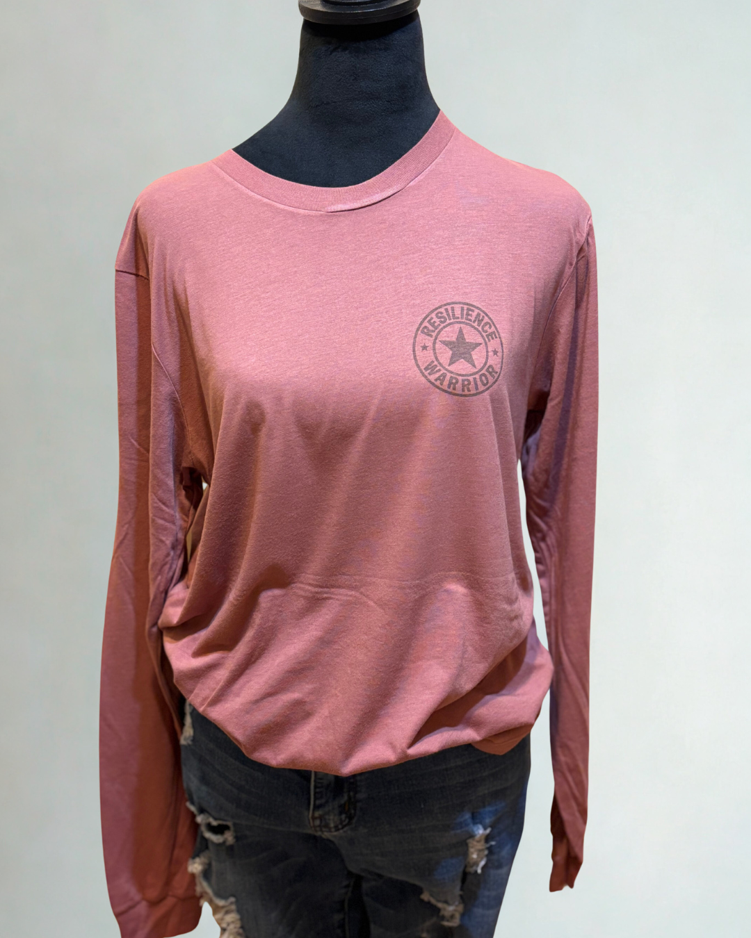 Resilience Warrior Long Sleeve Tee – Empowering Shirt for Women