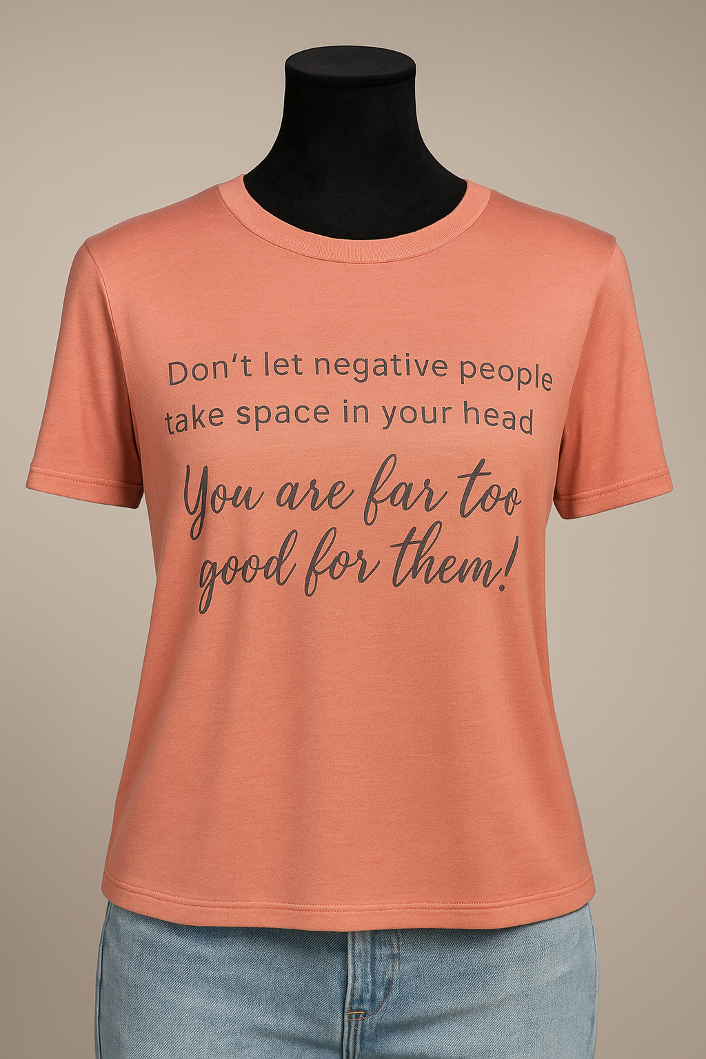 Don't Let Negative People Take Space in your Head Flowy Crop Accentuate the Positive
