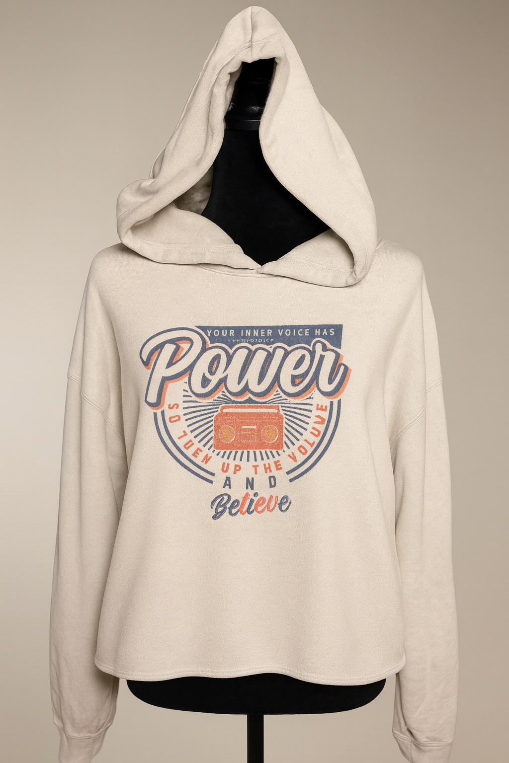 Your Innervoice Has Power Cropped Hoodie Accentuate the Positive