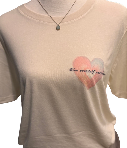 Give Yourself Permission T-Shirt | Inspirational Self-Love Graphic Tee for Women